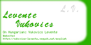 levente vukovics business card